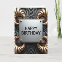 Opulent Birthday Plaque Card
