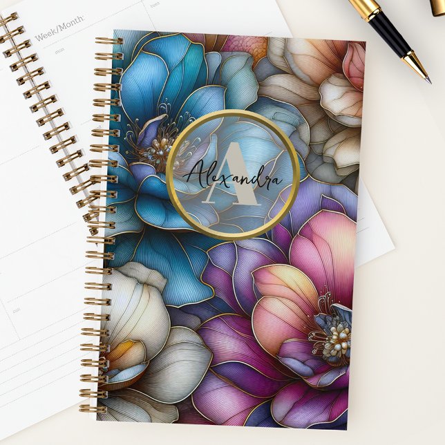 Opulent Blooms with Shimmering Gold Outlines Planner (Creator Uploaded)