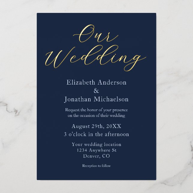 Opulent Blue Wedding (Front)