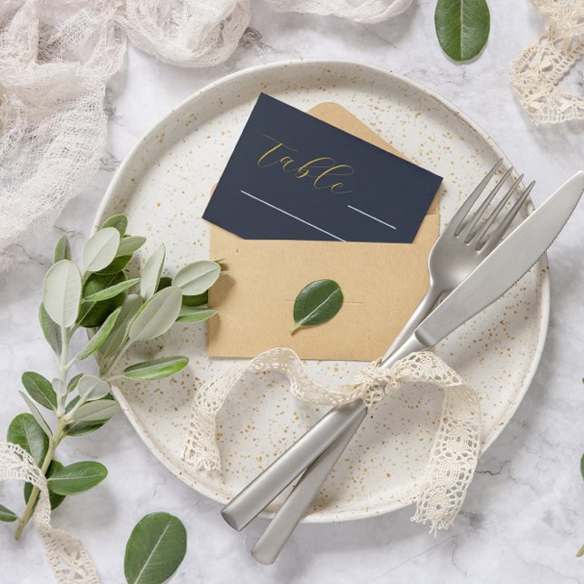 Opulent Blue Wedding Place Card (Creator Uploaded)