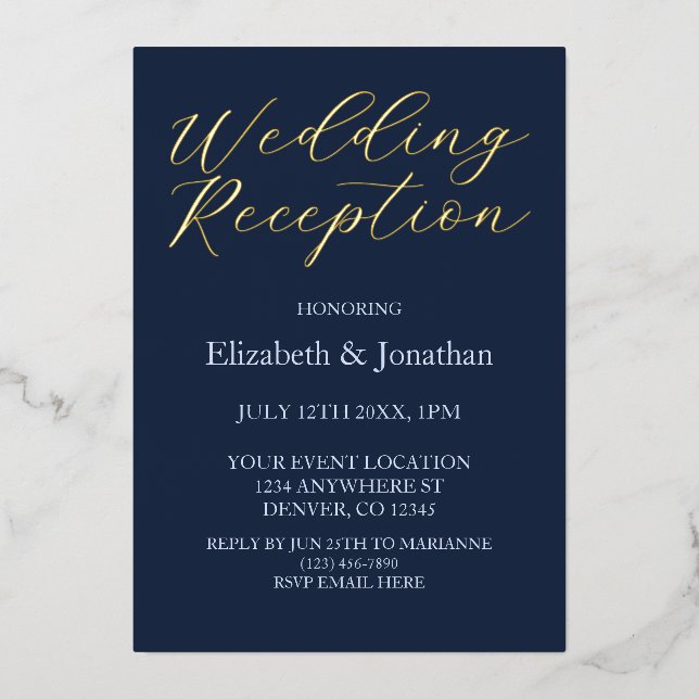 Opulent Blue Wedding Reception (Front)