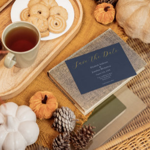 Opulent Blue Wedding Save The Date