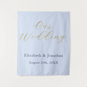 Opulent Blue Wedding Tapestry