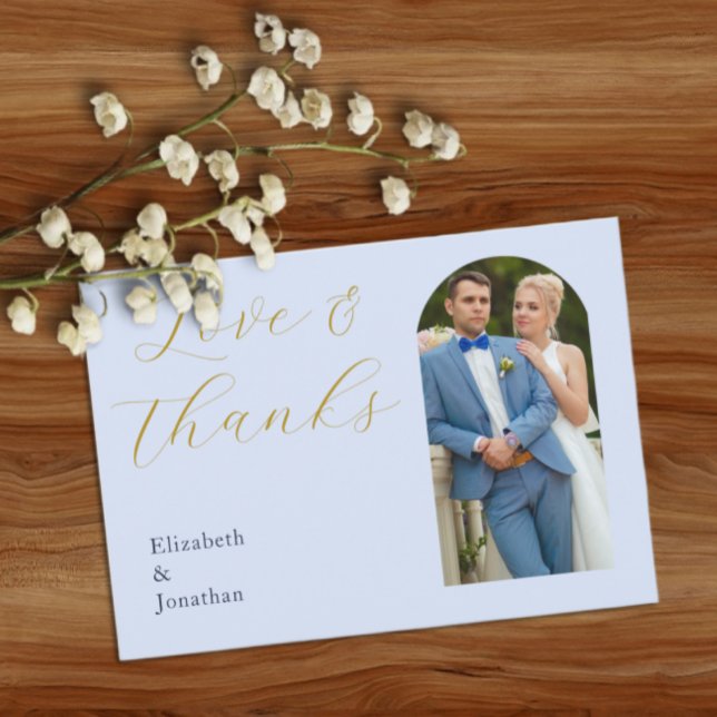 Opulent Blue Wedding Thank You Card (Creator Uploaded)