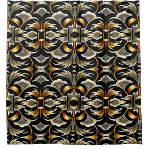 Opulent Floral Deco Shower Curtain