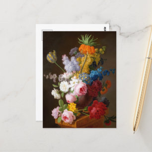 Opulent Flower Still Life by Faes Pieter Postcard