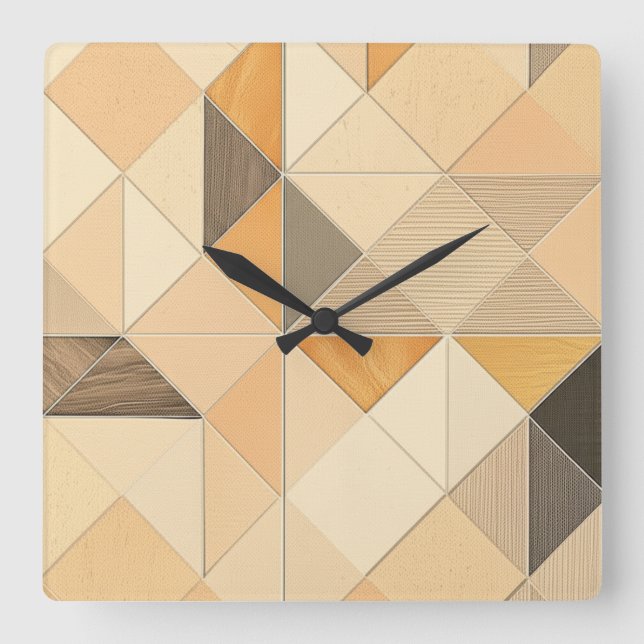 Opulent Garden Cascade Square Wall Clock (Front)