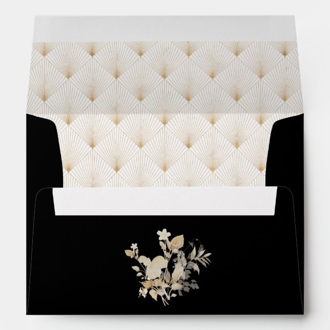 Opulent Gilded Garden Return Address Envelope (Back (Bottom))