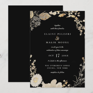 Opulent Gilded Garden Wedding Invitation