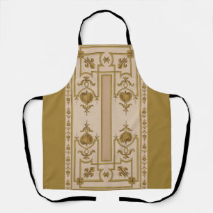 opulent gold baroque print apron