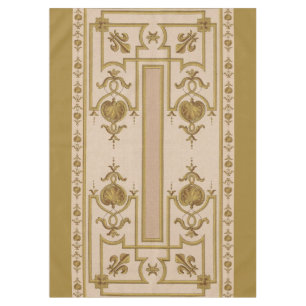opulent gold baroque print tablecloth
