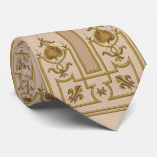 opulent gold baroque print tie