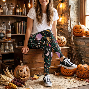 Opulent Halloween Cute Whimsical Spooky Girly Leggings