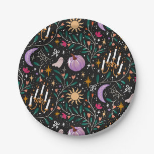 Opulent Halloween Party Costume Party Birthday  Paper Plate