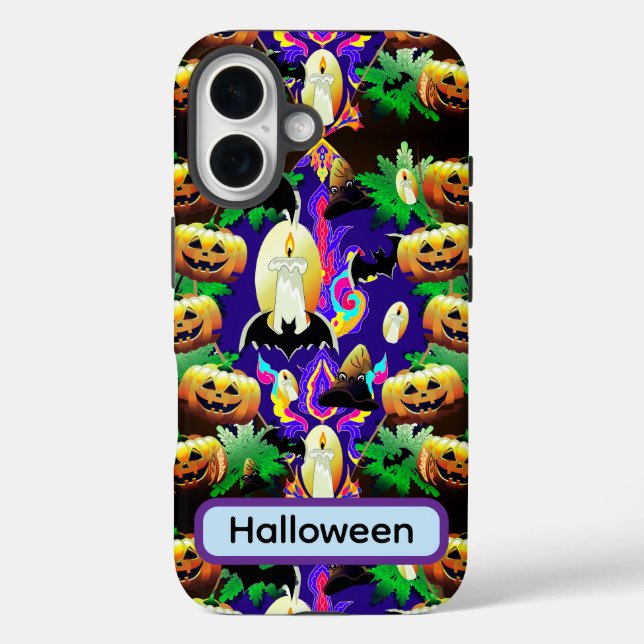 Opulent Halloween Spooky Pumpkins and Pattern  Case-Mate iPhone Case (Back)