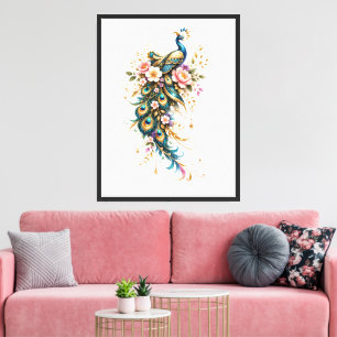 Opulent Jewel Tone Floral Canvas Art