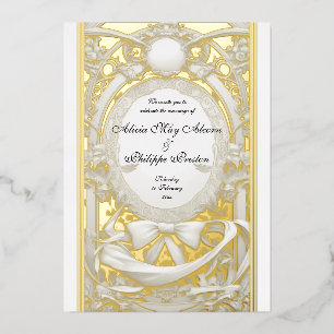 Opulent Motif Atelier Wedding Invite,