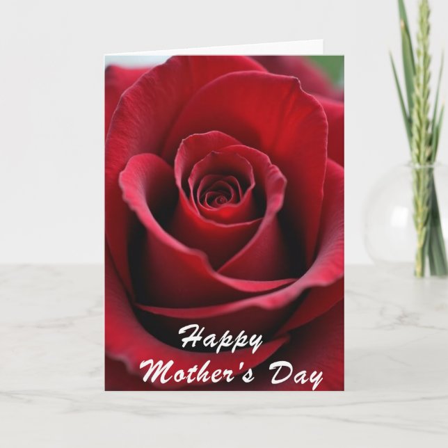 Opulent Red Mothers Day Card (Front)
