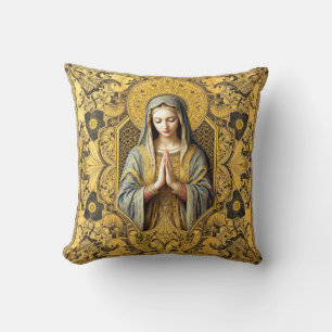 Opulent Reverence: The Holy Virgin Cushion