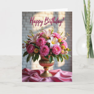 Opulent Rose Birthday Card
