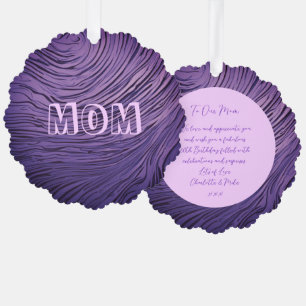 Opulent Satin Purple And Pink Mum 60th Birthday Tree Decoration Card