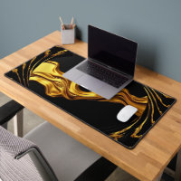 Opulent Swirl Liquid Gold Black Monochrome Achempo
