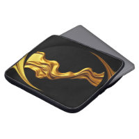 Opulent Swirl Liquid Gold Black Monochrome Christi