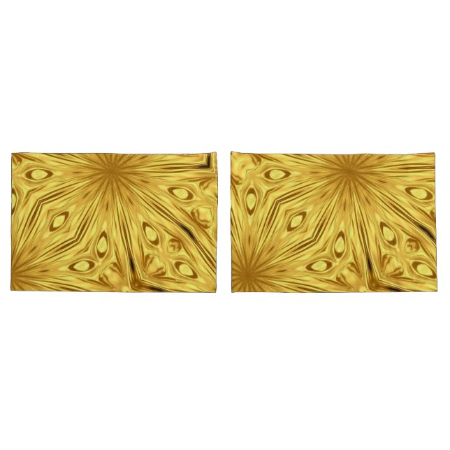Opulent Swirl Liquid Gold: Gilded Zenith | Achempo Pillowcase (Back-Set)