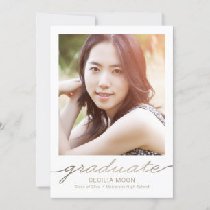 Opulent Type Editable Colour Graduation Invitation