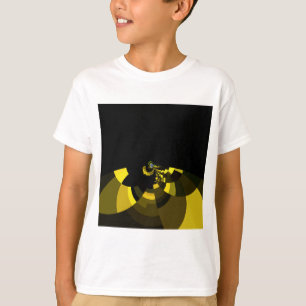 Opulent Vector Motif Jet Black and Gold Art Print T-Shirt