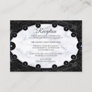 Opulent  White & Black Marble Spheres Enclosure Card