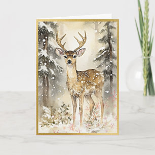 Opulent Woodland Deer Card