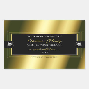 Opulently Black Gold Shiny Brilliant Product Label