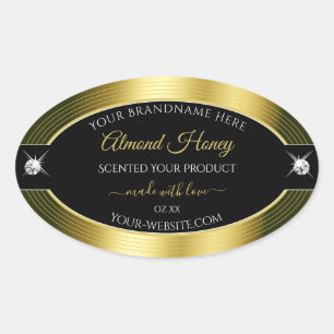 Opulently Black Gold Shiny Brilliant Product Label