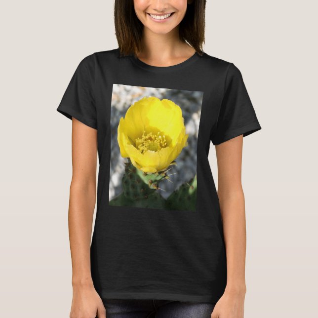 Opuntia Ficus Indica Flower Of The Prickly Pear Cl T-Shirt (Front)