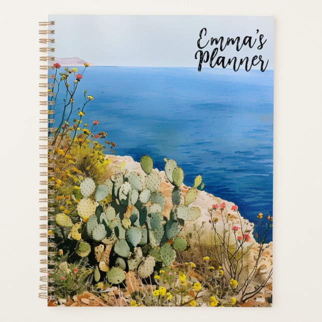 OPUNTIA - SERENE WATERCOLOR WATERS PLANNER (Front)