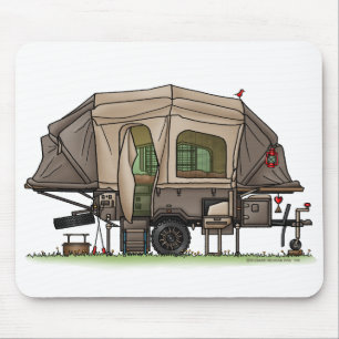 Opus 4 Pop Up Camper   Travel Trailer   Camper Van Mouse Mat