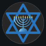 OPUS CHANGEABLE Hanukkah Classic Round Sticker<br><div class="desc">Hanukkah</div>