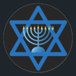 OPUS CHANGEABLE Hanukkah Classic Round Sticker<br><div class="desc">Hanukkah</div>