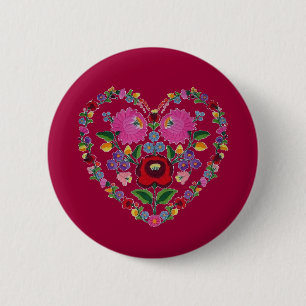 OPUS CHANGEABLE Hungarian Heart 6 Cm Round Badge