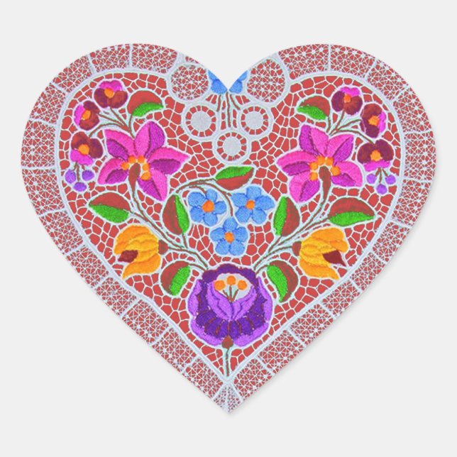 OPUS CHANGEABLE Lace Heart Heart Sticker (Front)