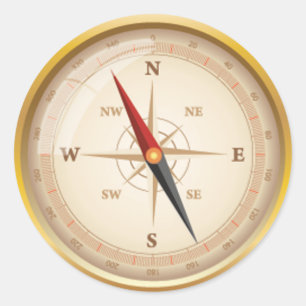 OPUS Compass Rose Classic Round Sticker
