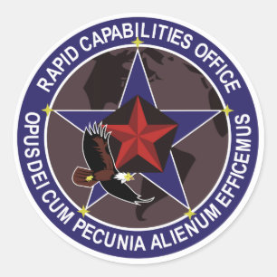 Opus dei cum pecunia alienum efficemus classic round sticker