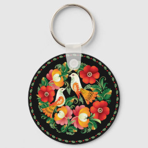 OPUS Hungarian Flower and Bird Key Ring