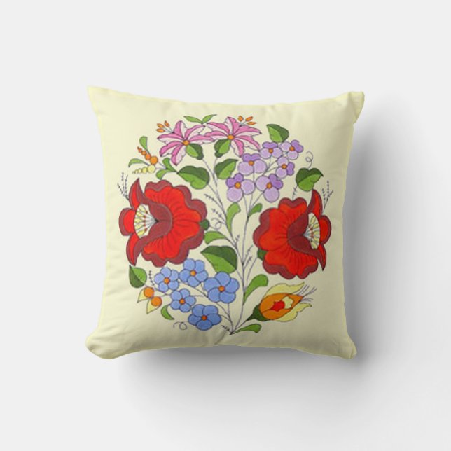 OPUS Hungarian Flower Embroidery Cushion (Front)