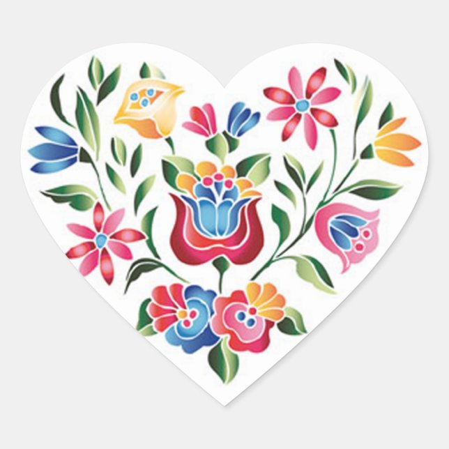 OPUS Hungarian Flower Heart Heart Sticker (Front)