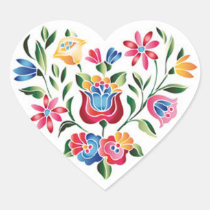 OPUS Hungarian Flower Heart Sticker