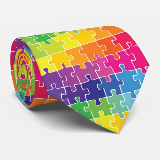 OPUS Jigsaw Puzzle Pieces - Double Sided Tie (Rolled)