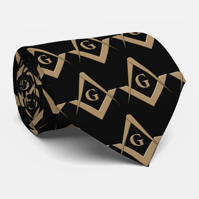 OPUS Masonic Symbol - Double Sided Tie (Rolled)