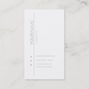 Opus Modern White Business Card